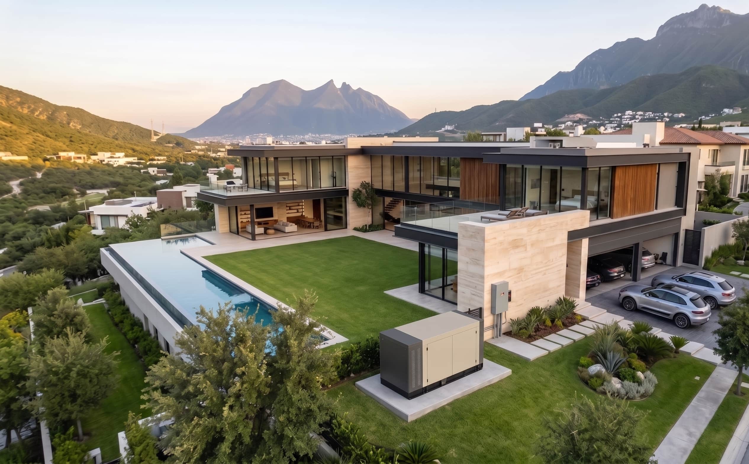 Generador eléctrico instalado en residencia
